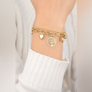 The Tree Of Life Gold Chunky Chain Bracelet